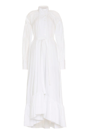 Belted cotton shirtdress-0